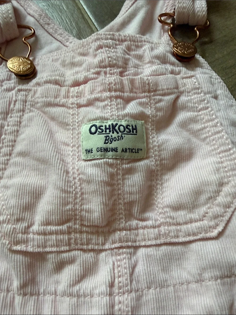OshKosh B'gosh Light Pink Corduroy Overalls
